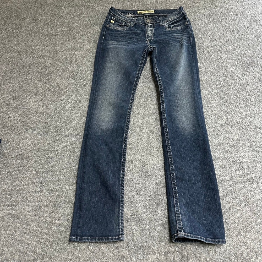 Big Star Jeans Womens Size 27R Dark Wash Kayla Straight Mid Rise Fit Denim